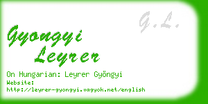 gyongyi leyrer business card