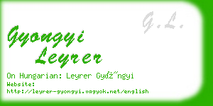 gyongyi leyrer business card